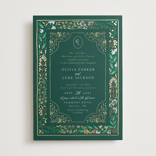 illuminated storybook invitation