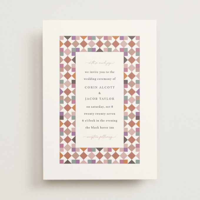 quilt wedding invitation