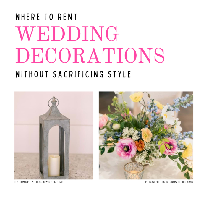 renting wedding decorations online